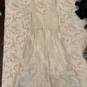 Free People cream / off white lace dress